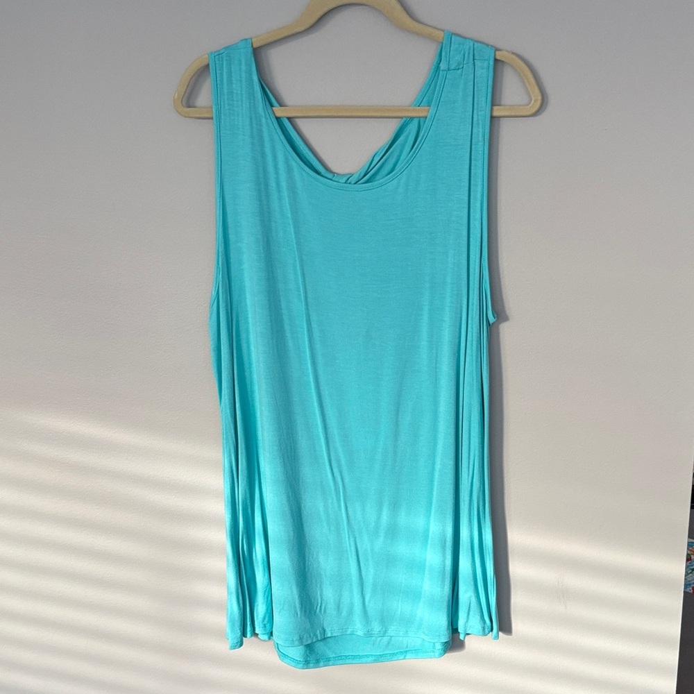 HEIMISH USA Light Teal Scoop Neck Tank Top